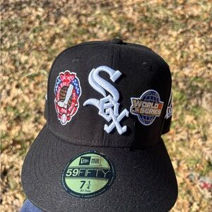 New Era Black Chicago White Sox 59FIFTY Fitted Cap with Patches